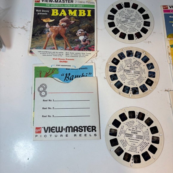 Vintage gaf View Master Disney Bambi, Love Bug, Flinstones, Charlie Brown Summer - Picture 10 of 12